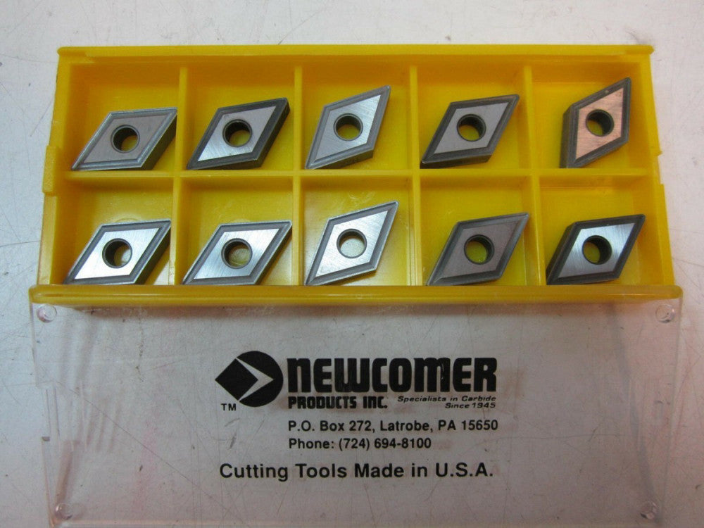Newcomer (DNMG-432X-N22) Indexable Carbide Turning Inserts New - Lot of 10 