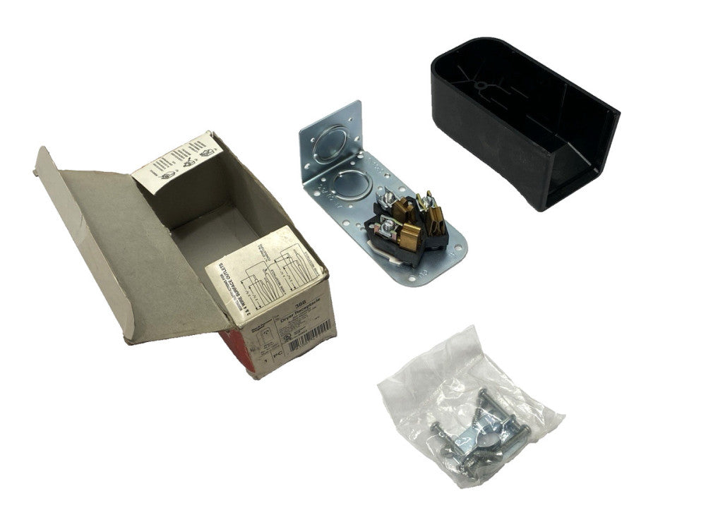 Legrand 388 Black Dryer Receptacle Surface Mount 3-Pole 3W 30A 125/250V