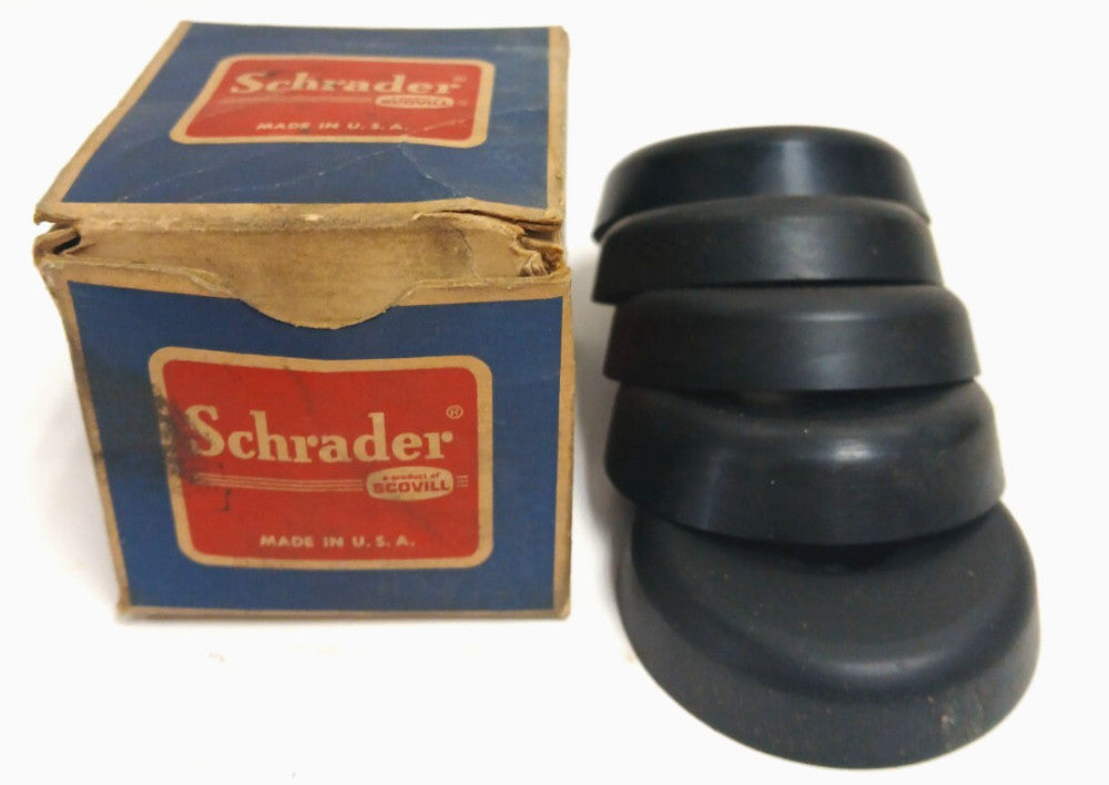 SCHRADER PISTON CUPS LOT OF 5 PART NO 2150-33 RUBBERIZED COTTON OD 2-3/8 IN.