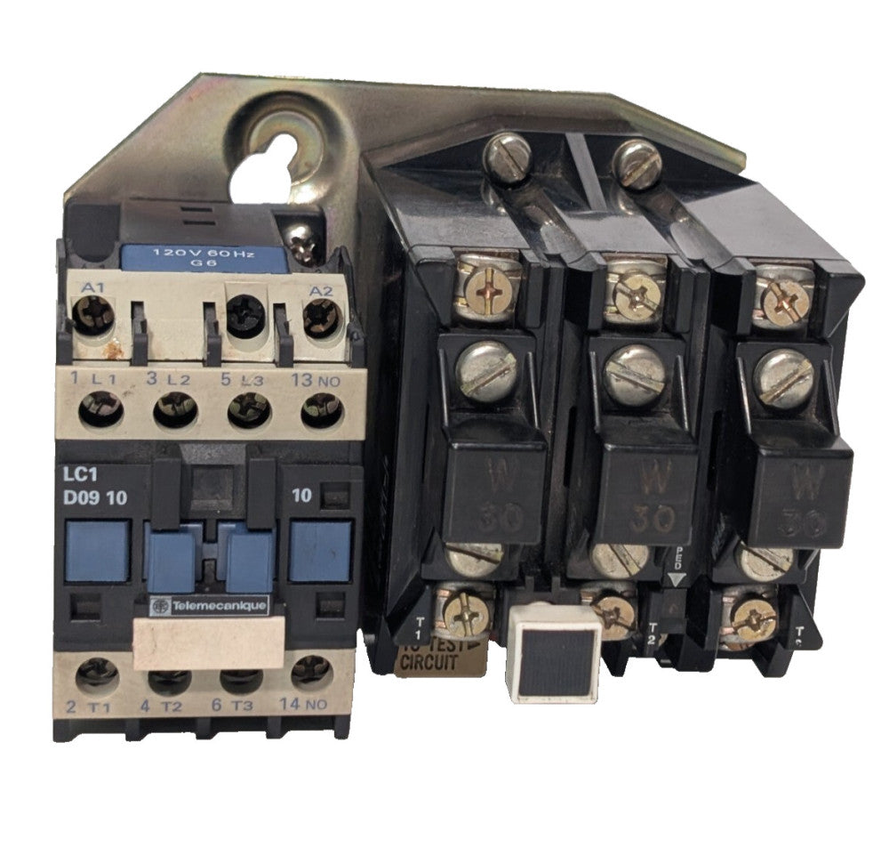 Telemecanique LC1D0910 Contactor Assembly 120V 60Hz LC1-D09-10