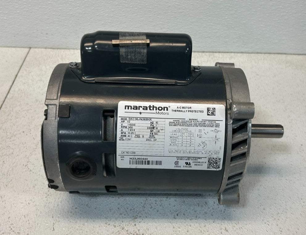 Marathon 5KC36JN268HX 1/2HP 3450RPM A-C Motor