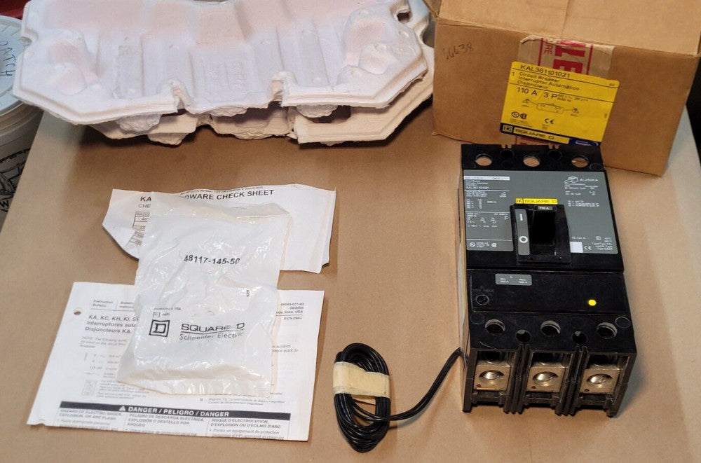 Square D KAL361101021 Molde Case Circuit Breaker 110 Amp 3 Pole 600VAC 250VDC