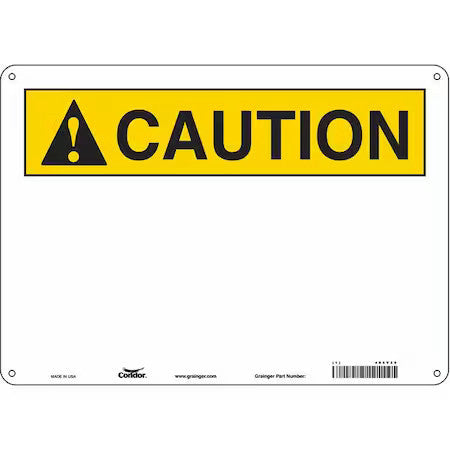 Condor 486V26 Safety Sign,14" W,10" H,0.055" Thickness