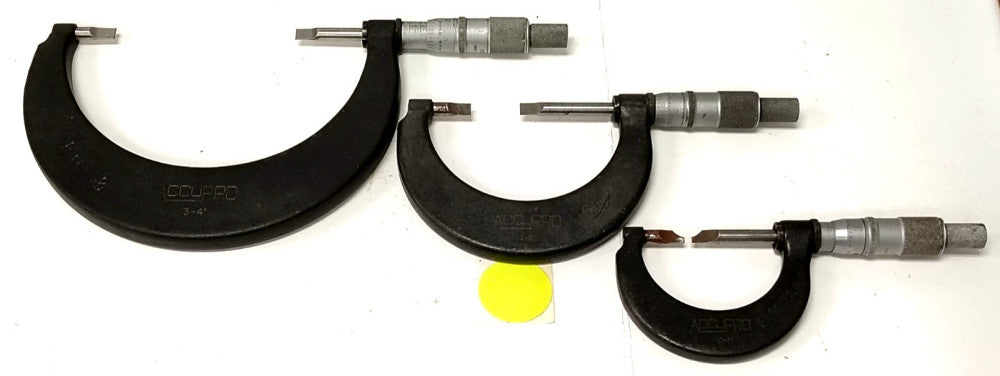 ASSORTED LOT ACCUPRO OUTSIDE MICOMETERS ****LOT OF 3****