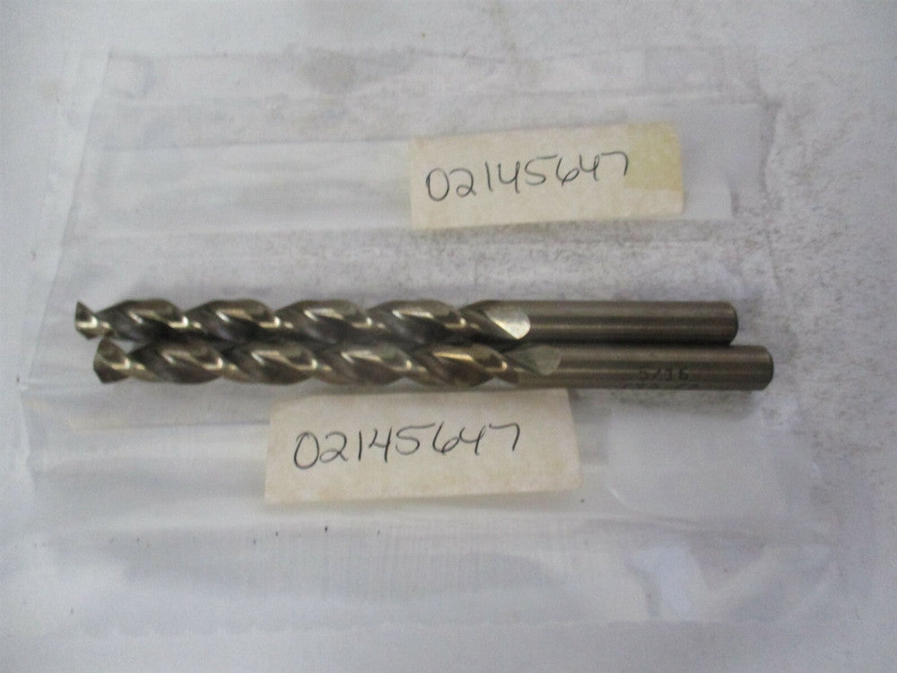 Cleveland (C16571) 5/16" x 4-1/2" OAL 135° Cobalt RH Jobber Drill - Pack of 2