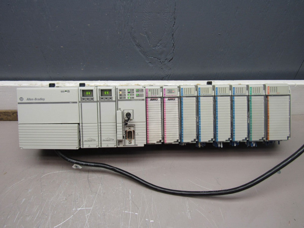 ALLEN BRADLEY COMPACTLOGIX SYS. 1768-L43 1768-ENBT AMCI-RESOLVER PLS W/6 I/O MOD