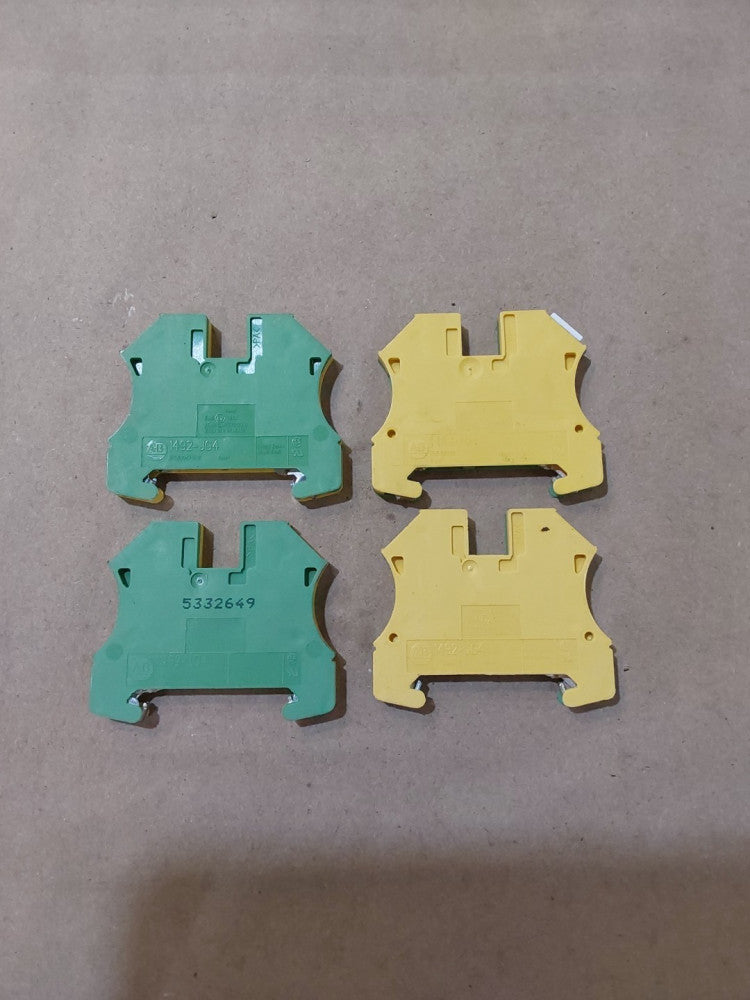 Allen-Bradley 1492-JG3 Ground Terminals Green/Yellow  (Lot of 4) 