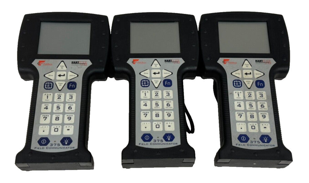 LOT OF 3 EMERSON 375 HART FIELD COMMUNICATORS W/ BATTERIES