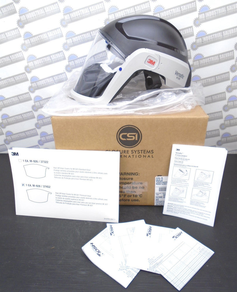 3M - M-307 - VERSAFLO Hard Hat w/PREMIUM VISOR & FACESEAL 100/50CFM -NEW in BOX