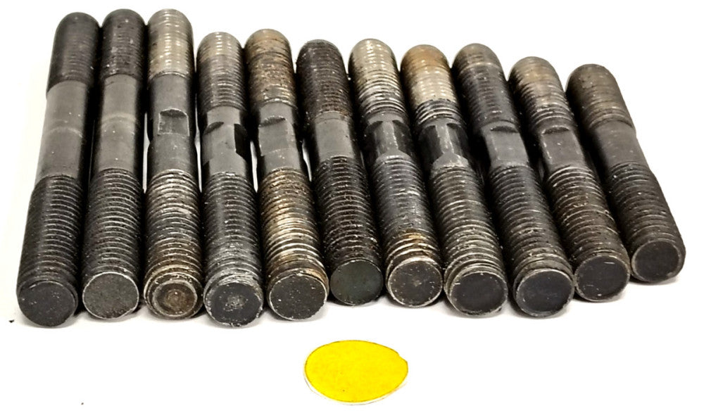UNBRANDED 1/2" X 13 DOUBLE ENDED STUDS MALLEABLE STEEL BLACK OXIDE  LOT OF 11