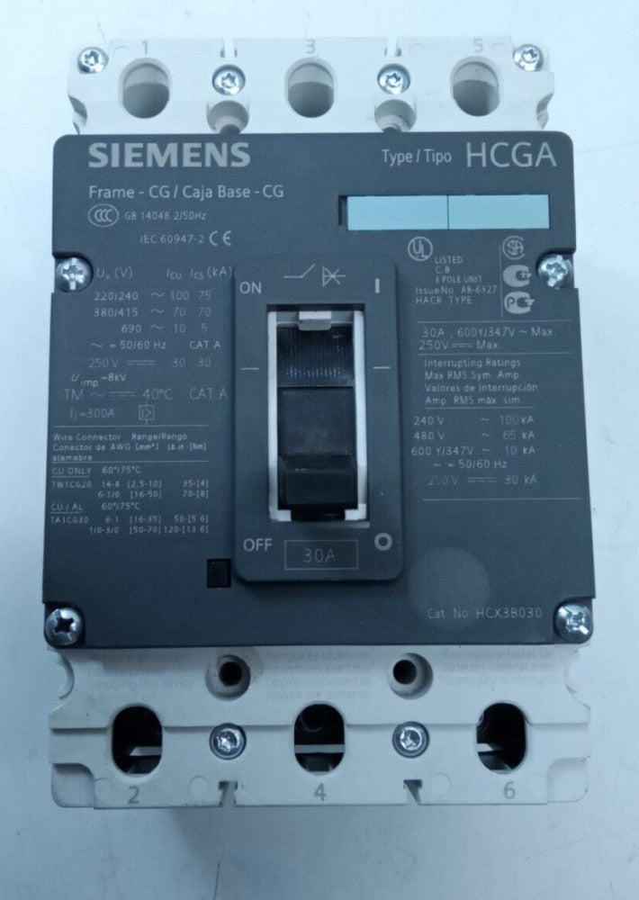 Siemens HCGA Circuit Breaker HCX3B030 