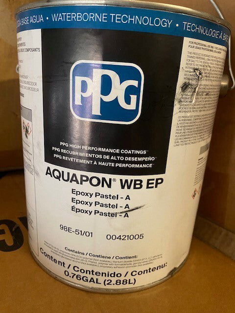 (1) Gallon PPG Aquapon WB EP Epoxy Pasel - A