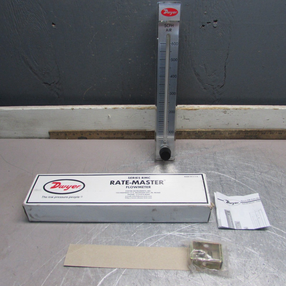 NEW! Dwyer RMC-105-SSV ,RMC Rate-Master Polycarbonate Flowmeter,50-600 SCFH NIB!