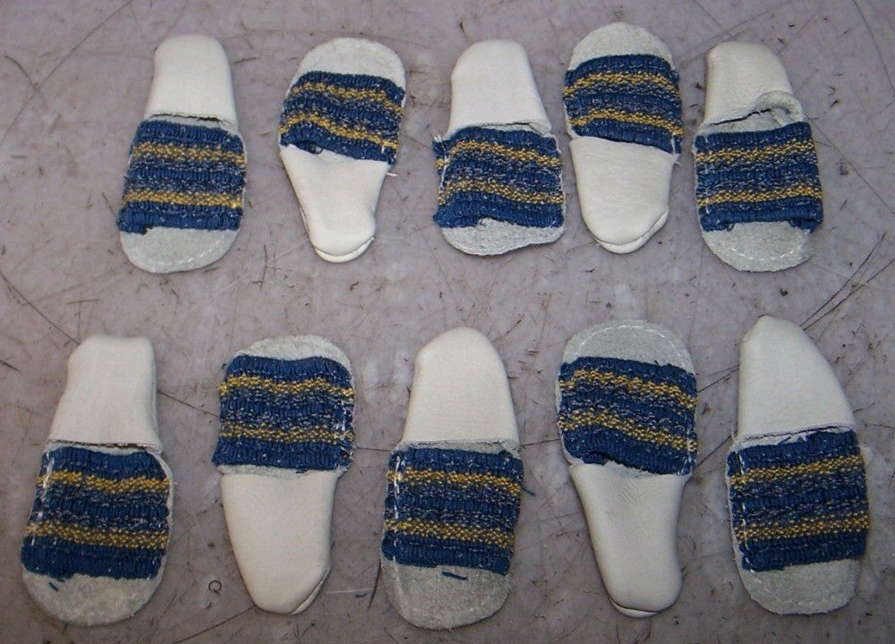 (10) NEW FINGER GUARD SPLIT LEATHER MEDIUM  LOT OF 10