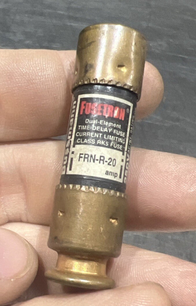 Bussmann FRN-R-20 20 Amp Fusetron Dual Element Time-Delay Current Limiting Fuse 