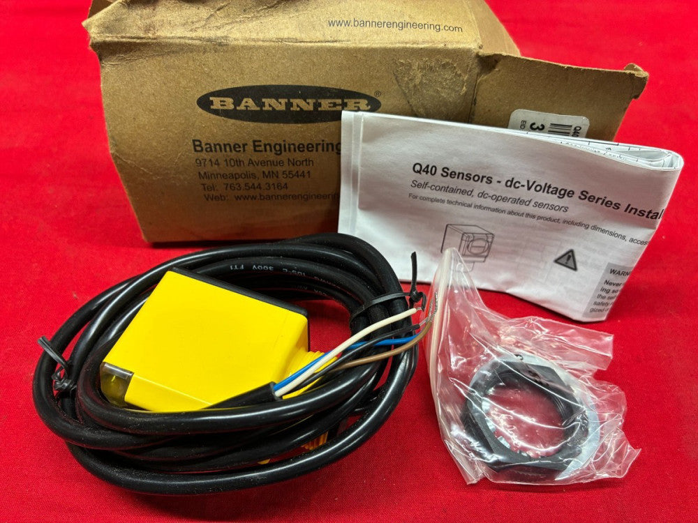 BANNER ENGINEERING PHOTOELECTRIC SENSOR Q40SP6FF200 10-30 VDC 150MA MAX LOAD
