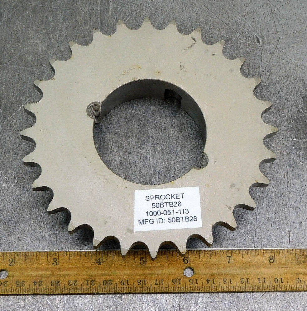 Martin 50BTB28 Taper Lock Bushing Roller Chain Sprocket #50 28 Teeth 2-7/8" Bore
