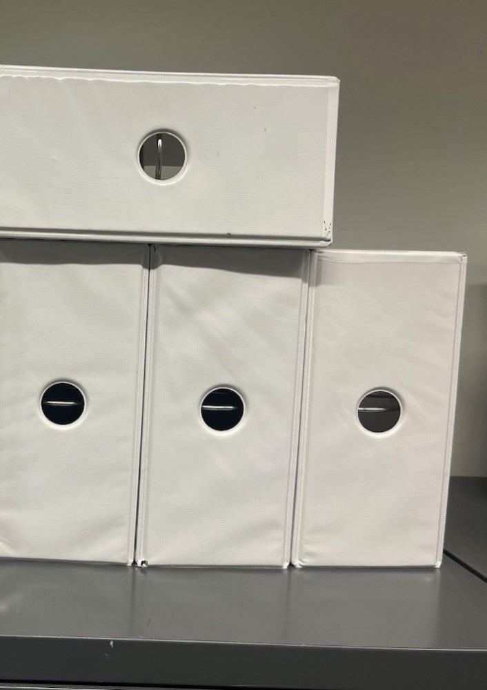 6-Inch Performer 3-Ring Binder with Locking Slant-D Rings - Lot of 4- White