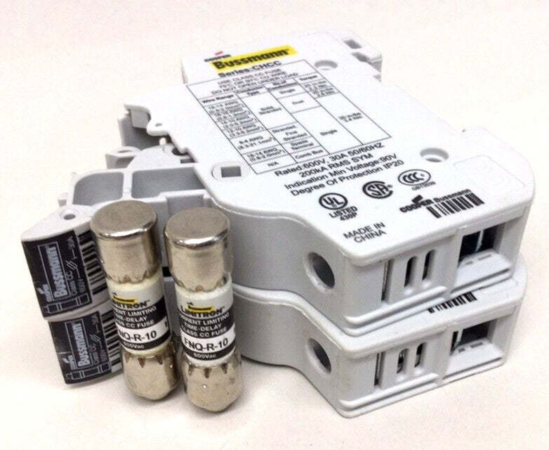 Cooper Bussmann CHCC Used Fuse Holder 600V 30A 50/60HZ Fuse Included (Pack Of 2)