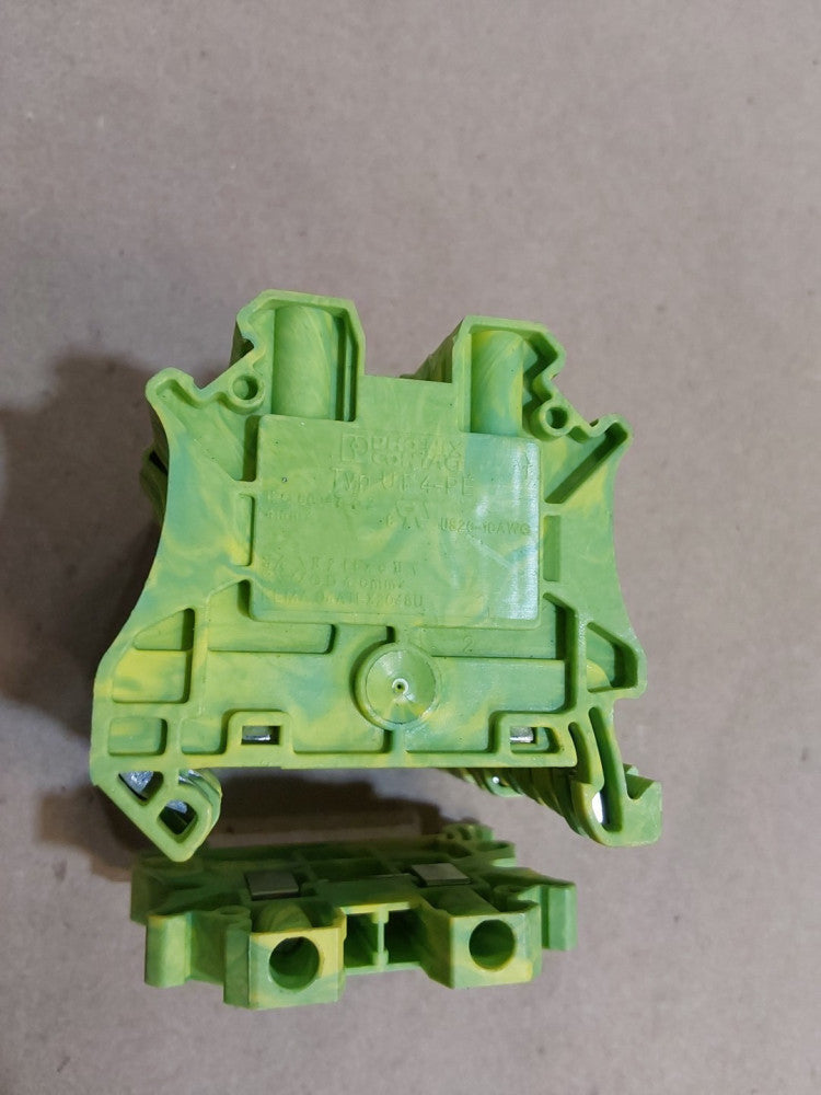 Phoenix Contact UT 4-PE Green Yellow Wire Terminal UT4PE 4PE (Lot of 10)