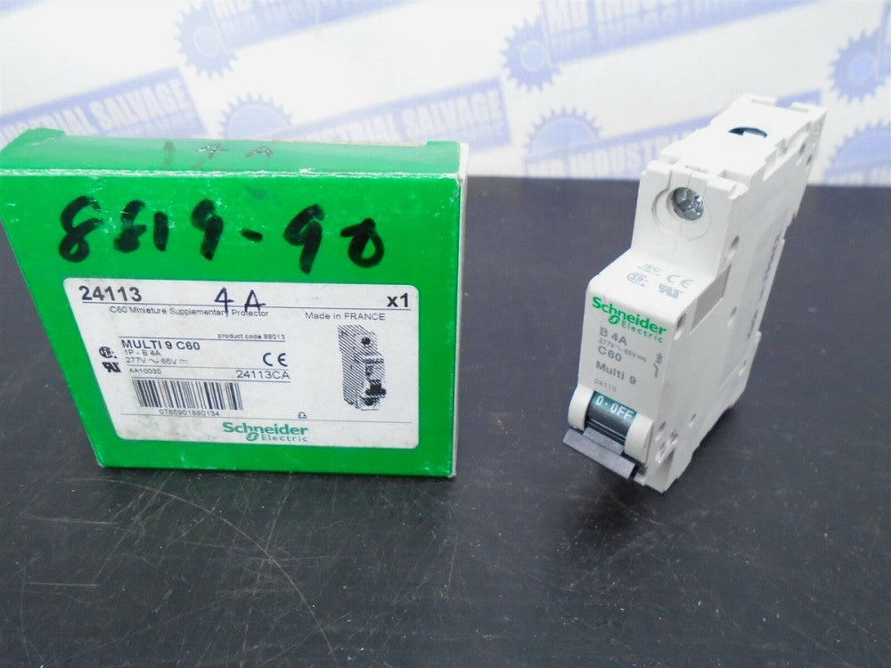 Schneider - 24113 Multi 9 C60 Series, 4 A, 1 PL THERMAL PROTECTED CIRCUT BREAKER