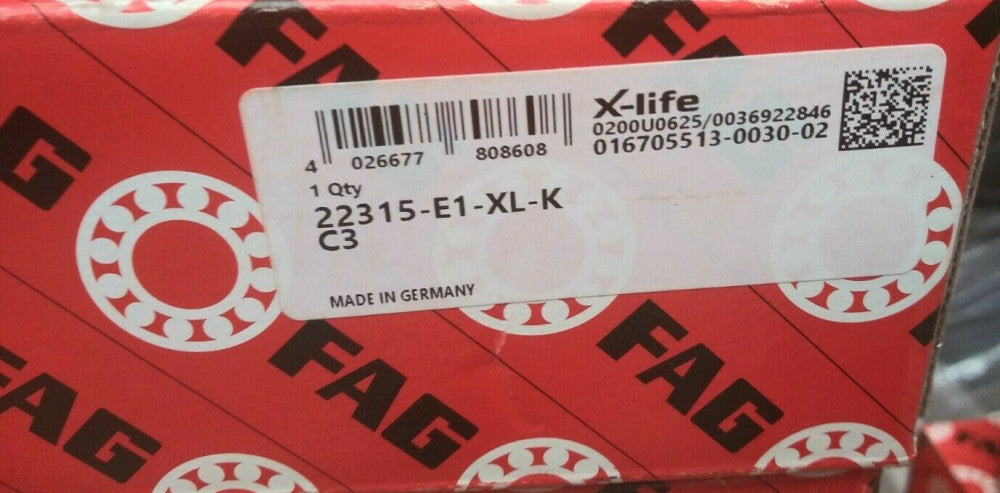 (1) NEW FAG(Schaeffler) Spherical Roller Bearing  22315-E1-XL-K