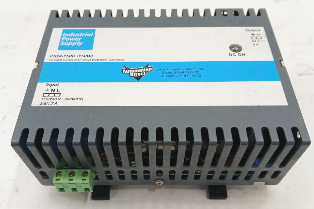 AUTOMATION DIRECT INDUSTRIAL POWER SUPPLY PS24-150D 115/230 V 50/60 HZ 1 PHASE