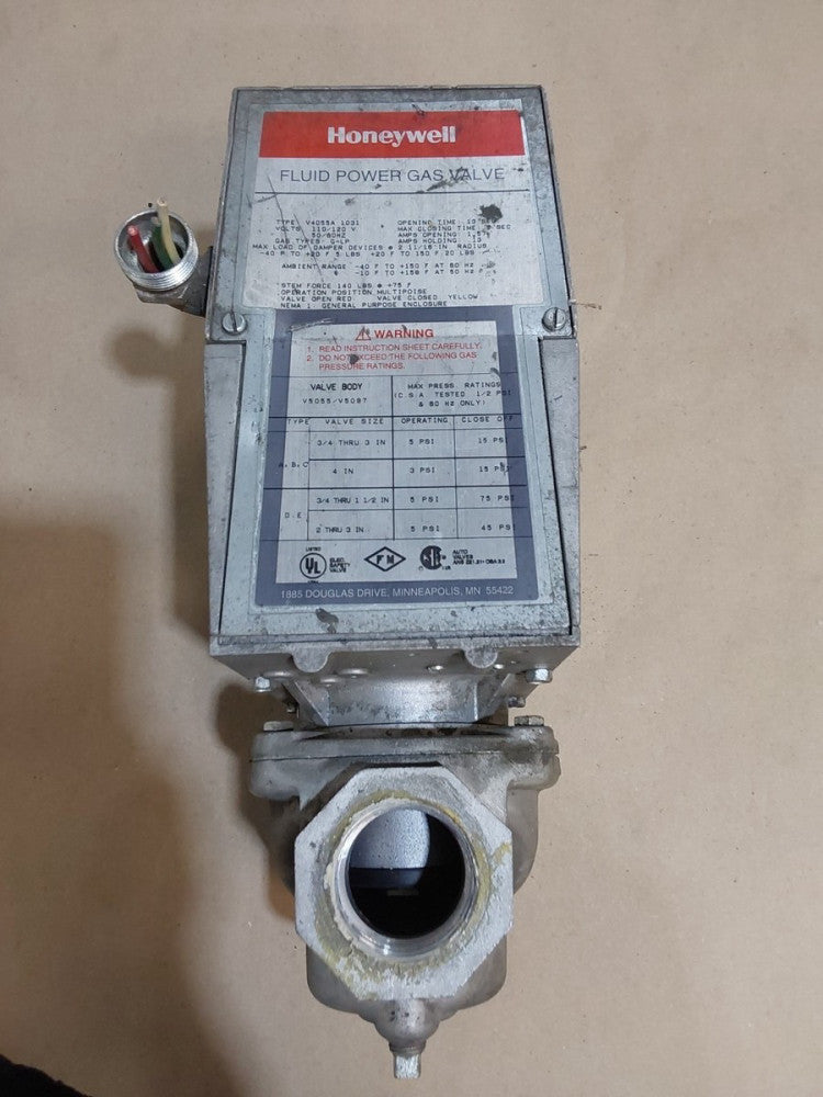 Honeywell V4055A 1031 Fluid Power Gas Valve 110/120V 50/60 & V5055A 1020...O21