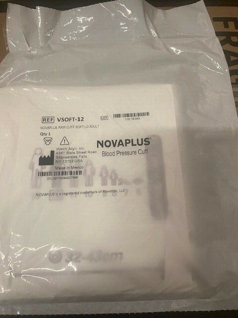 (1) Welch Allyn VSOFT-12  NovaPlus Raw Cuff, SOFT, LG ADULT 