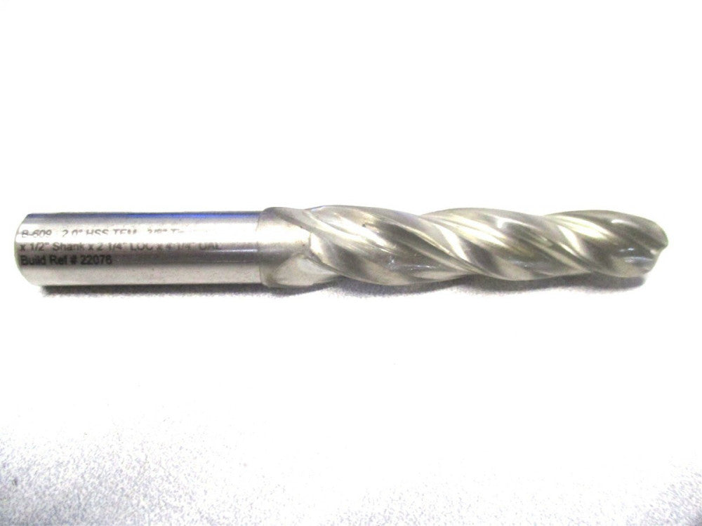 Conical (B-609) 3/8 - 17/32 x 4-1/4 3-Flute 2° Angle RH HSS Tapered End Mill