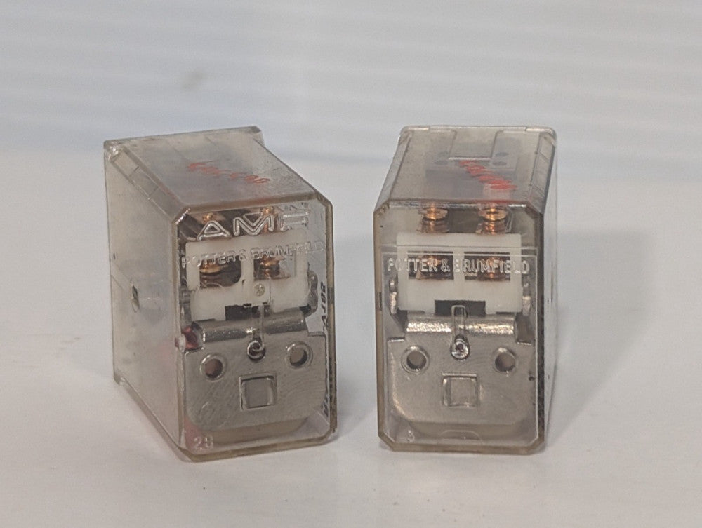 Pair of Potter Brumfield R10-E1X4-V185 General Purpose Power Relays 12VDC