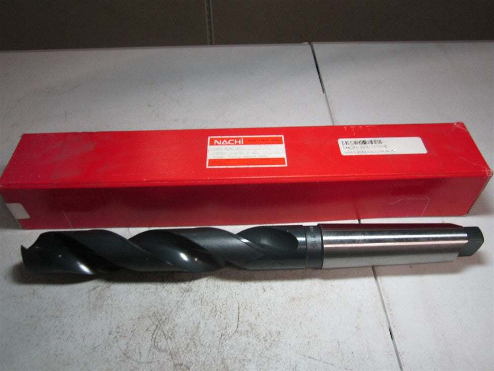 NACHI (1270298) 1-45/64" Size, 5MT 118° High Speed Steel Taper Shank Drill
