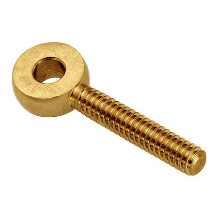 Ampg Zeb50-Br Fixed Rod End, Brass, Plain, 1/4"-20 Thrd Sz, 1 1/8 In Thrd Lg