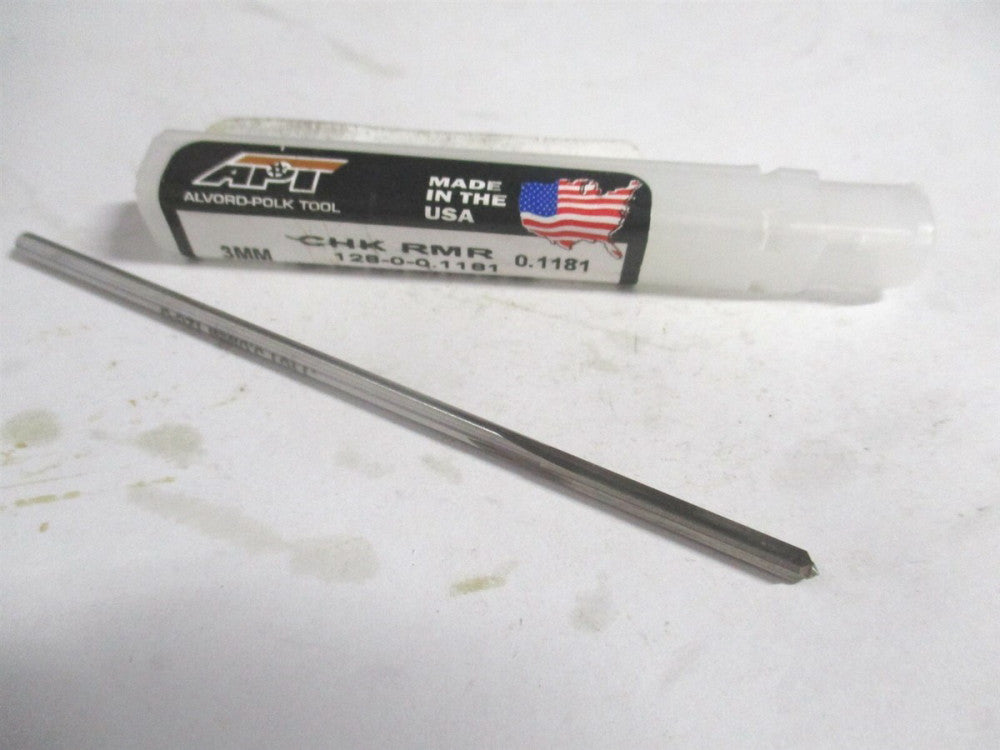 Alvord Polk (00262) 0.1181" x 7/8" x 3-1/2" Straight Cobalt 4Fl Chucking Reamer 