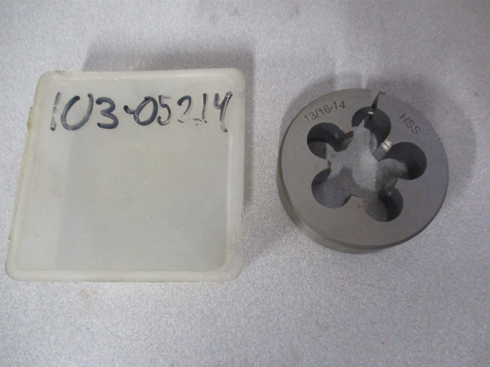 (103-05214) 1-3/16 - 14 2" Diam High Speed Steel Round Split Adjustable Die 