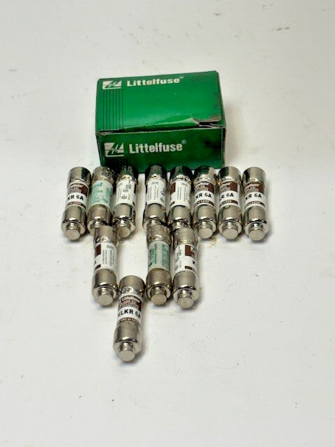 LITTELFUSE FAST ACTING FUSE KLKR-6 (LOT OF 12)