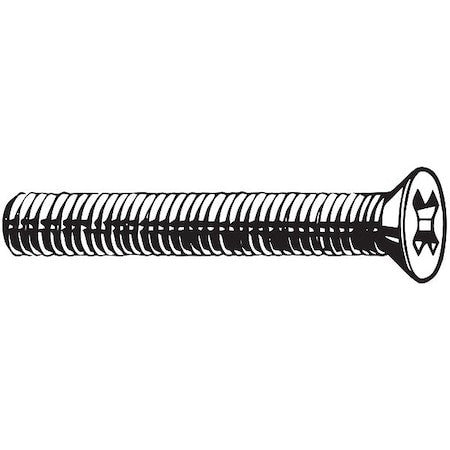 Zoro Select M51300.020.0006 M2-0.40 X 6 Mm Phillips Flat Machine Screw, Plain
