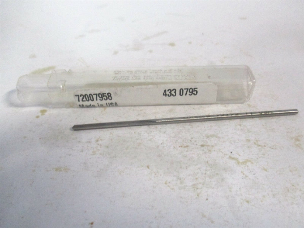 (433-0.0795) 0.0795 x 3/4 x 3" 4-Flute Straight Shank HSS Spiral Chucking Reamer