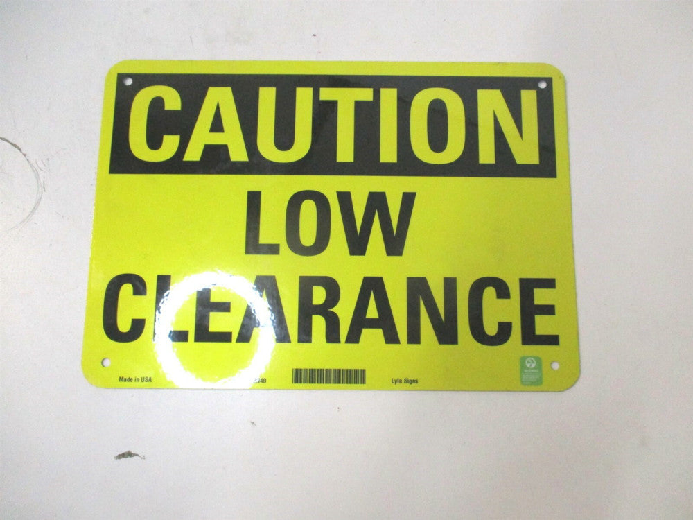 Lyle (U4-1512-NA_10x7) 7" x 10" Low Clearance Aluminum Yellow Caution Sign