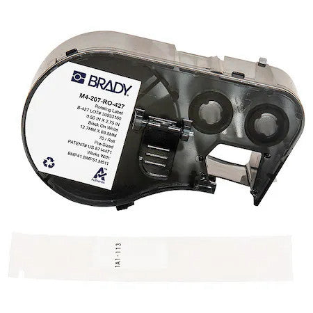 Brady M4-207-Ro-427 Self-Laminating Label,Matte,2 3/4 In H