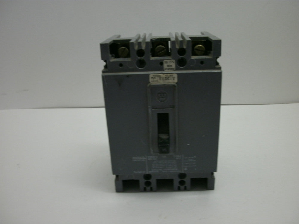 WESTINGHOUSE HFB3015 CIRCUIT BREAKER 15 AMP 3 POLE 600VAC