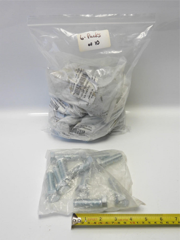 (Lot of 60) 5/8-11x 2 Hex Head Bolt Cap Screw Grade 5 Zinc Plated