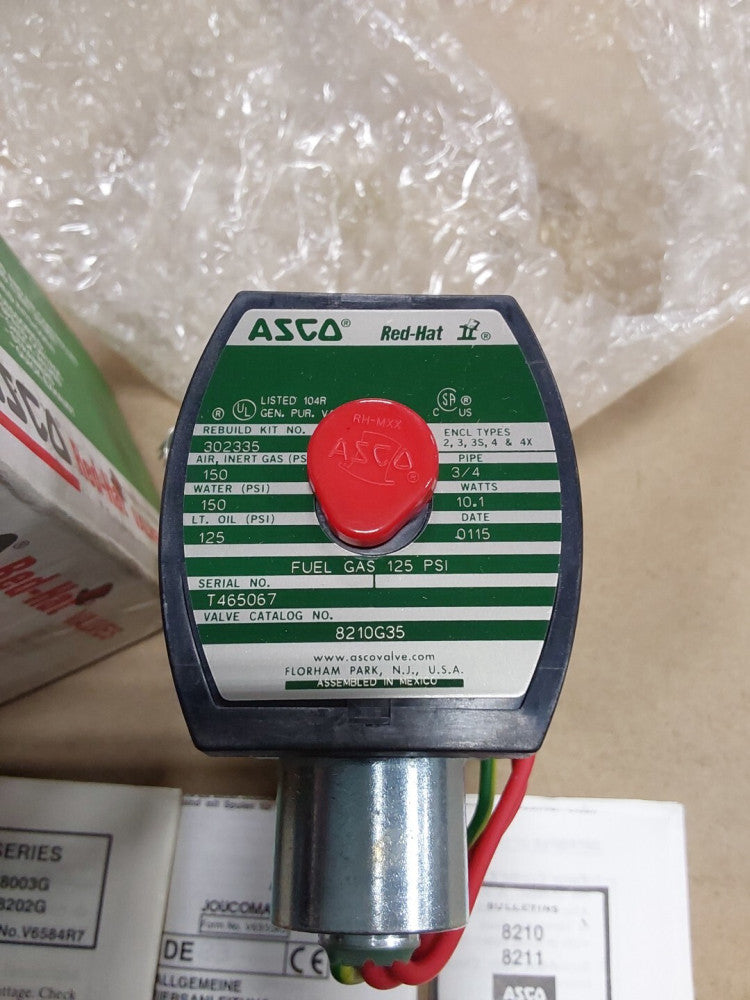 Asco 8210G35  3/4" Normally Open 0-150 PSI 2-Way 110/120VAC Solenoid Valve G2