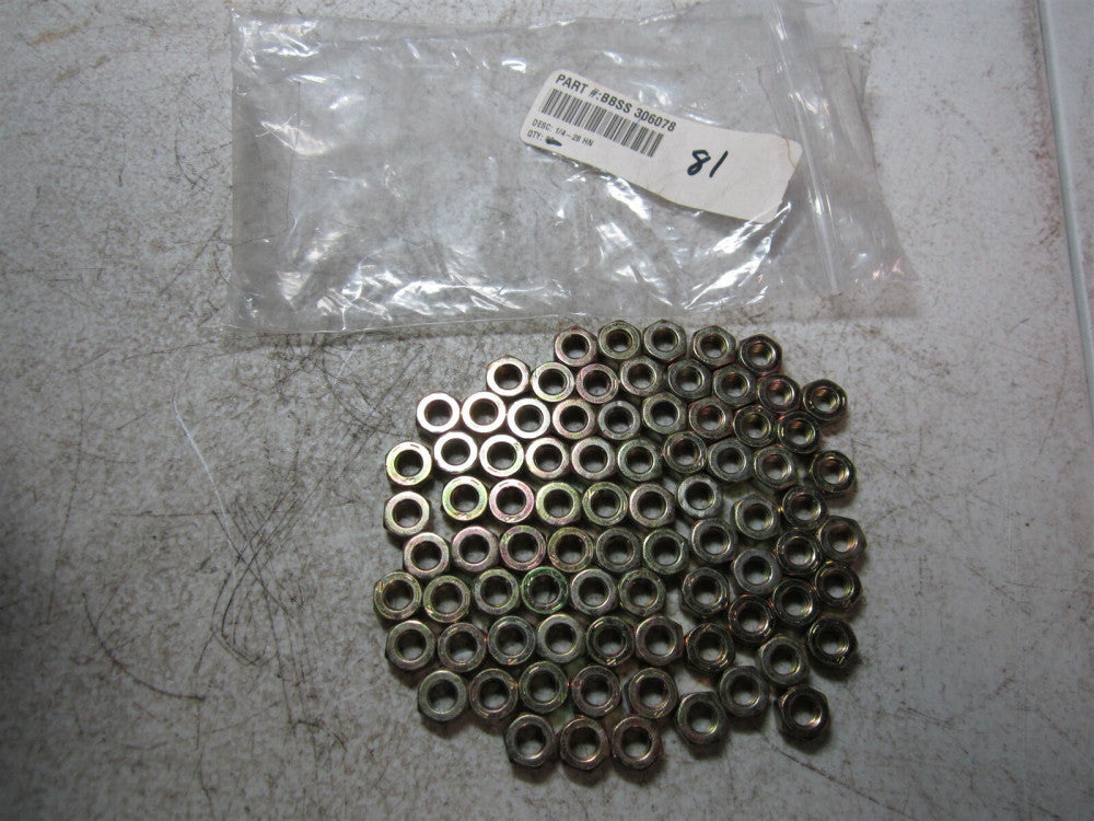 Brighton Best (306078) 1/4" - 28 Diameter Hex Nut - Pack of 81
