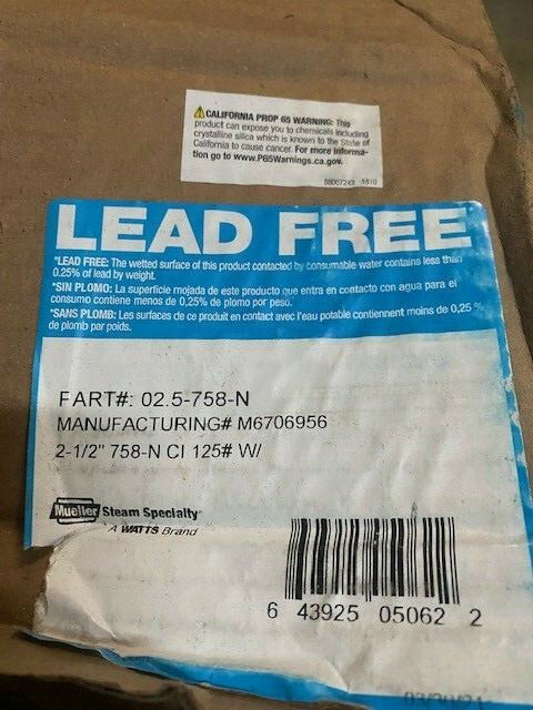 Watts Valve Strainer M6706956 / 02.5-758-N  - 2-1/2"