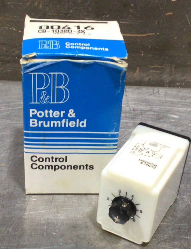 POTTER & BRUMFIELD CB-1038D-38 TIME DELAY RELAY 0.1-10SEC, 00416, CB1038D38 Nos