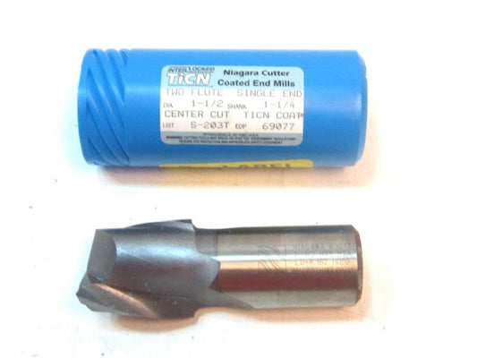 69077 Niagara TiCN HSS 1-1/2 X 1-5/8 X 4-1/8 X 1-1/4 Center Cutting End Mill New