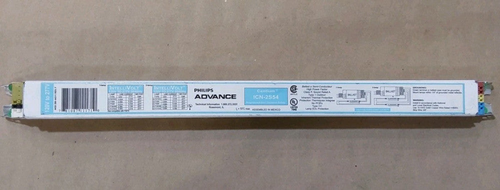 PHILIPS ADVANCE CENTIUM ICN-2S54 PROGRAMMED START ELECTRONIC BALLAST 120V - 277V