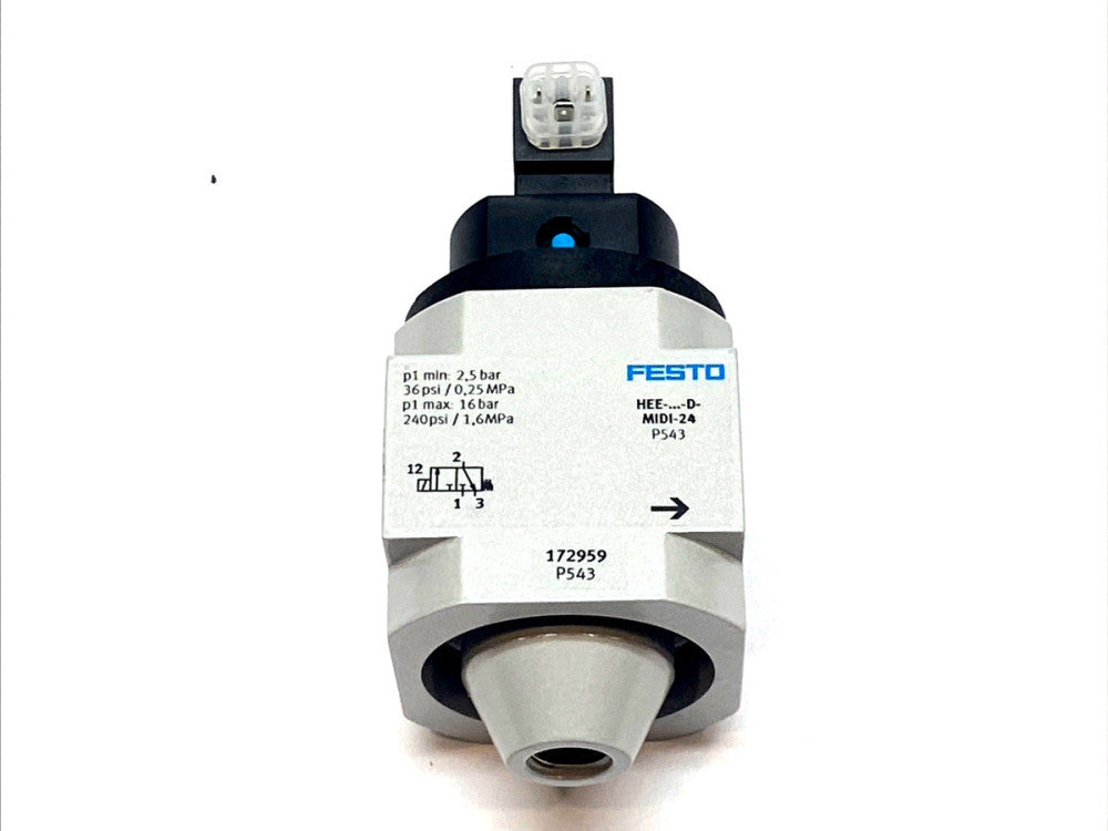 Festo Electric MIDI-24 Pneumatic Solenoid On/Off Valve P543