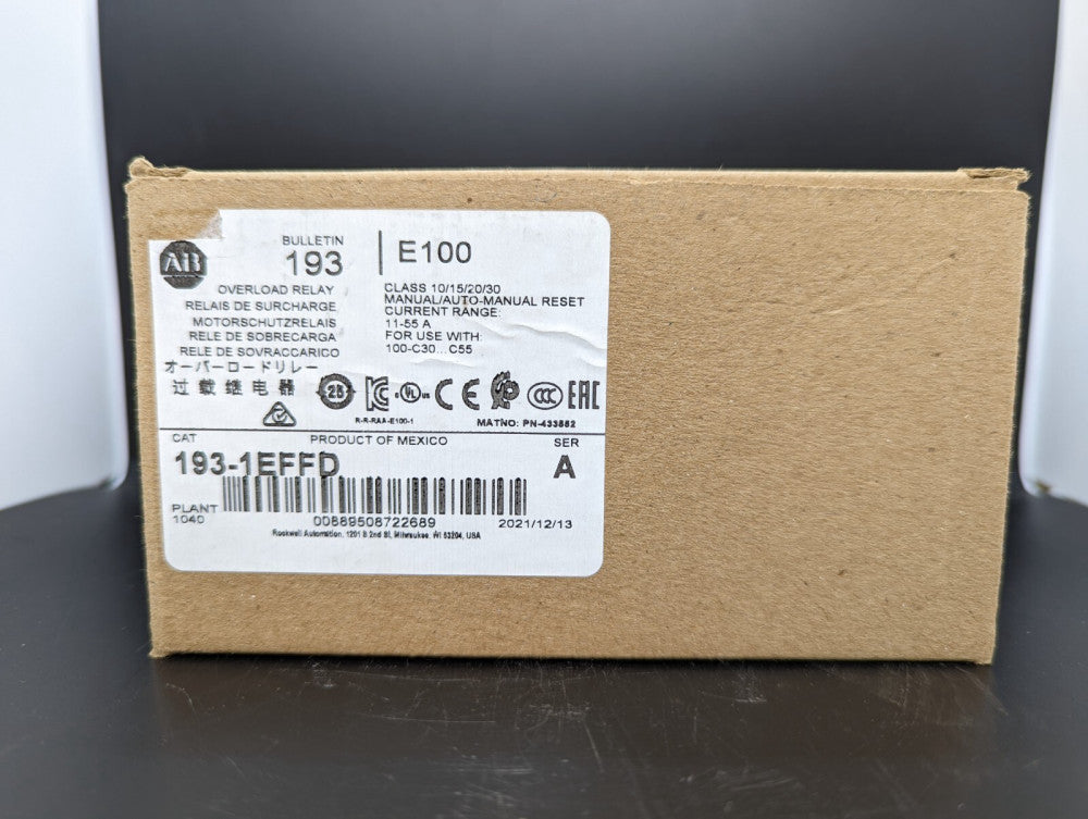 Allen Bradley 193-1EFFD Overload Relay 11-55A NEW IN BOX USA